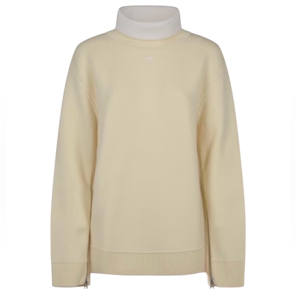 Courrges High Neck Zip Detail Sweater
